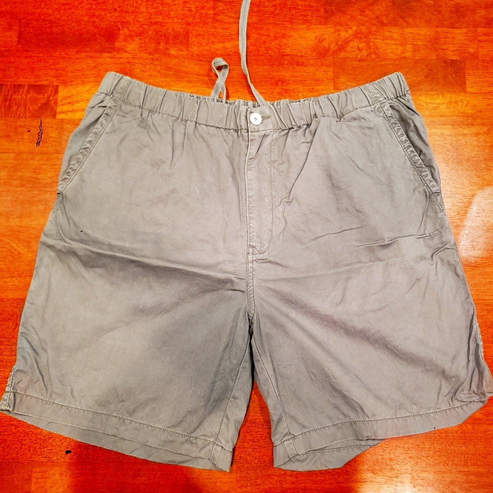 Mens Elastic Waist Corduroy Shorts